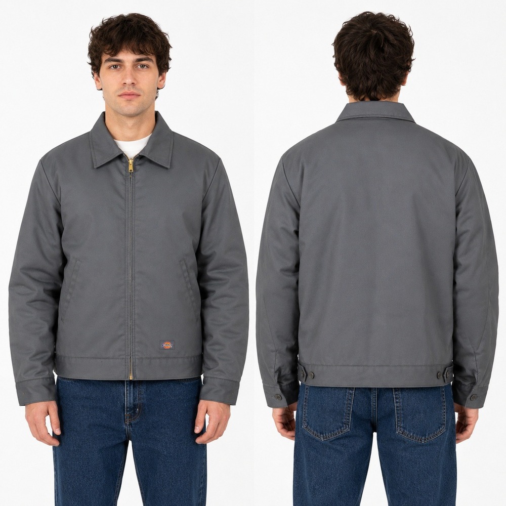 Dickies Jacket Mens XL Insulated Eisenhower Charcoal Gray Workwear TJ15CH